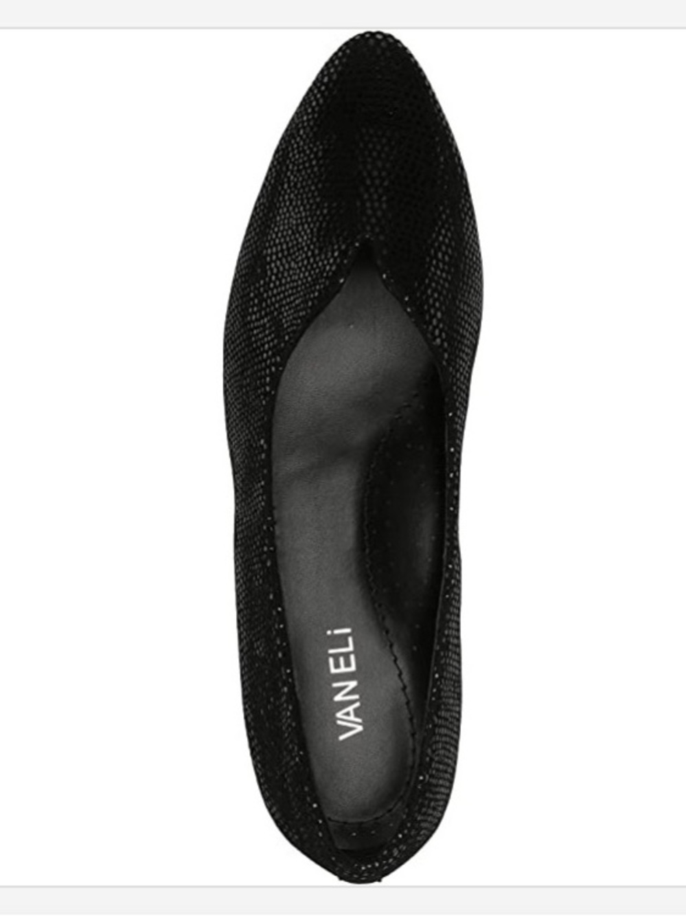 VANELI Women's Ganet Leather Slip on Black Snake Print Design Size 8.5 Narrow